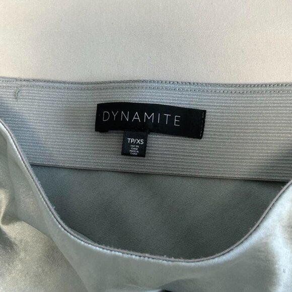 Dynamite Mint Satin Midi Skirt with Slit | XS - Picture 5 of 11